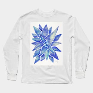 Blue Aloe Vera Long Sleeve T-Shirt